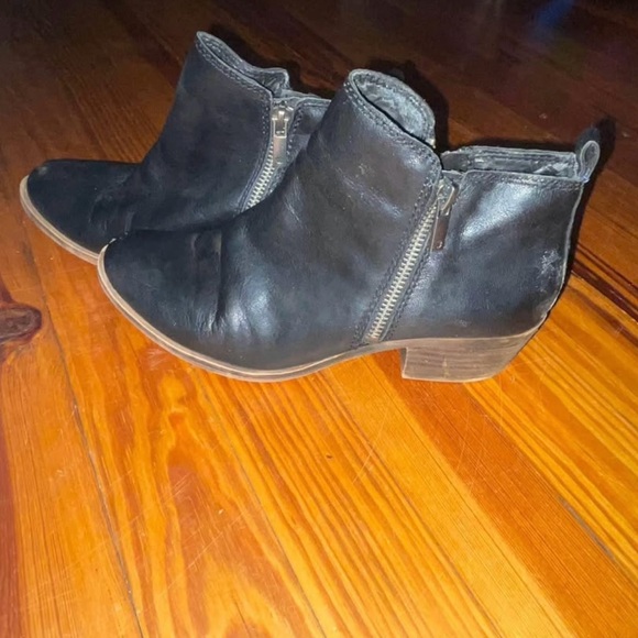 Lucky Brand Shoes - Lucky Brand Black Leather Ankle Booties